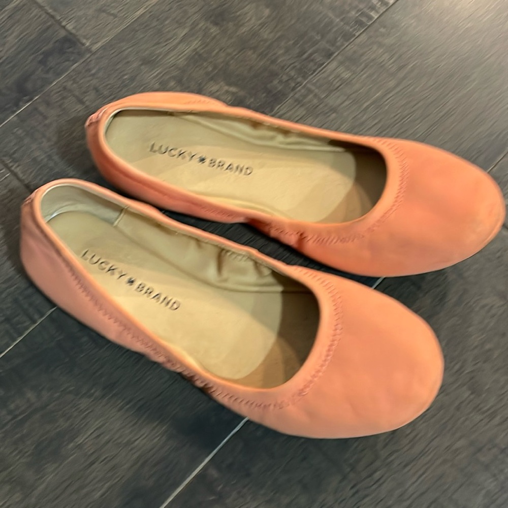 Lucky Brand ballet flat Leather coral